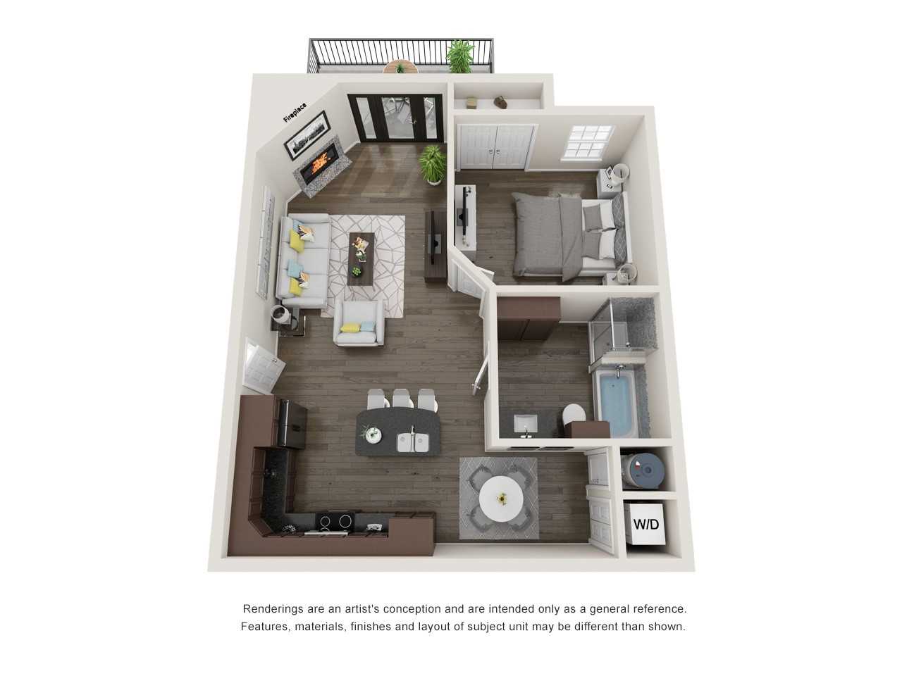 The Residences at Harbor Town one bedroom